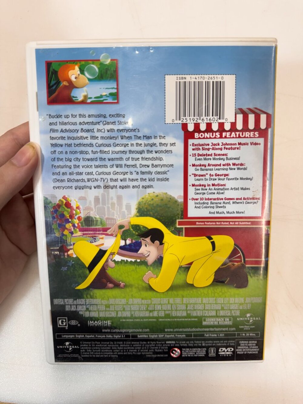 Curious George [DVD] Disc Tested, Working - Picture 2 of 3